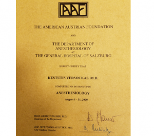 intership in anestesiology