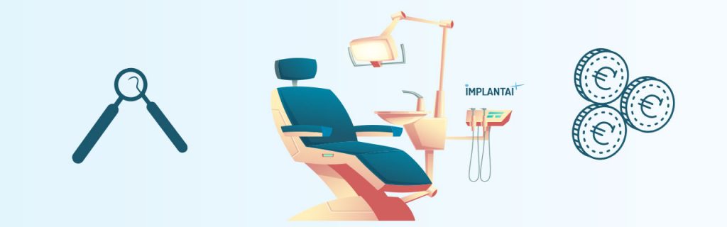 Implantacijos kainą taip pat įtakoja burnos chirurgo patirtis, įrankiai ir naudojami preparatai